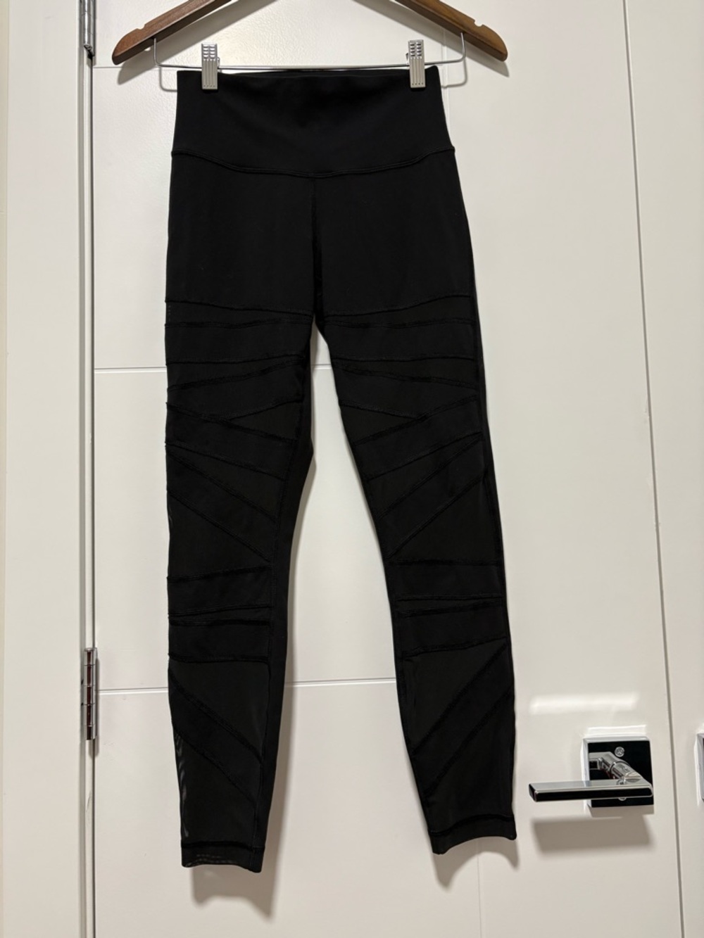 lululemon athletica Black High-Waist Tech- Mesh Panel Leggings